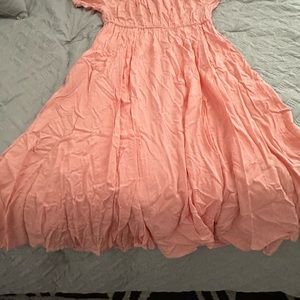 Peach torrid peasant style dress. Brand new with tags